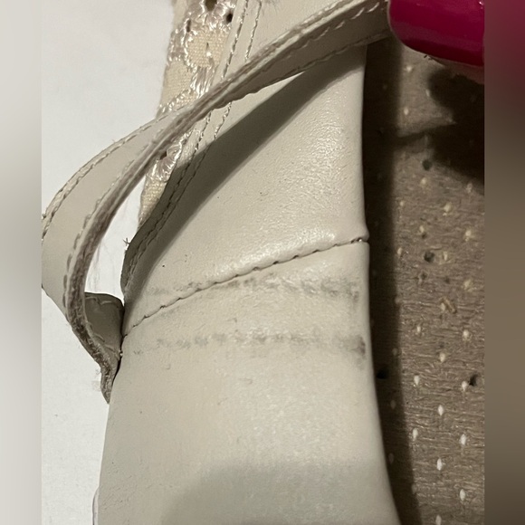 Skechers Active Bikers Luxe Off White Lace Z Strap Mary Jane Shoes Women's 9.5 - Picture 15 of 16